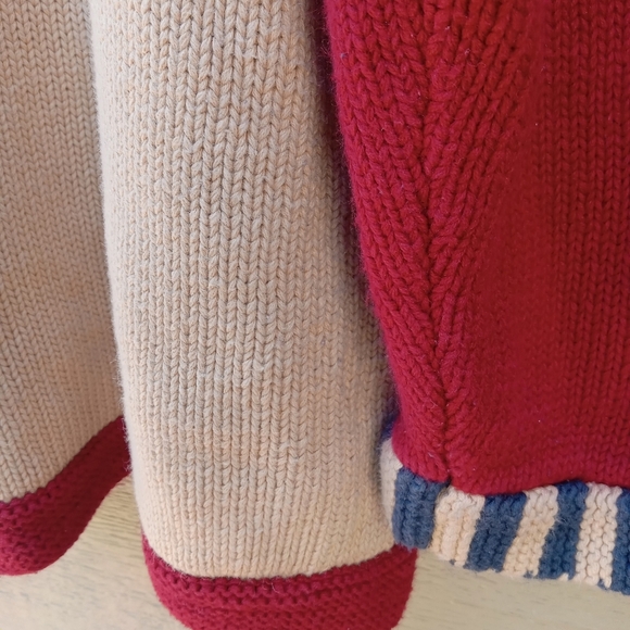 Vintage Sweater America USA Storybook Knits Star Button Up Red White Blue 2X - Picture 10 of 10